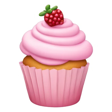 pastel pink cupcake with berries sticker