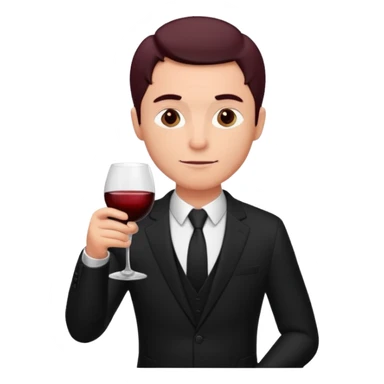 Bebendo vinho emo homem sticker