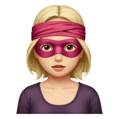 Bondage sexy  lady blindfolded tied door sticker