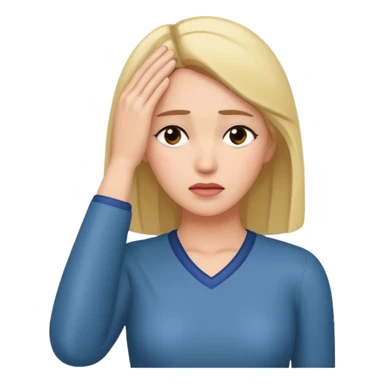 Actress dramatic faint backwards with hand on forehead sticker