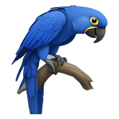Hyacinth Macaw Full Body sticker