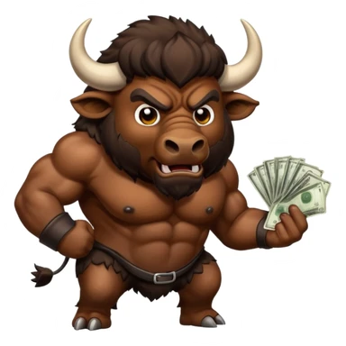 Angry buffalo, taking my money sticker