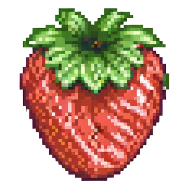 A single strawberry sticker