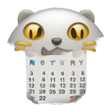 2025 calendar in light colors  sticker