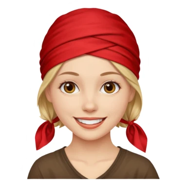 woman with wearing red bandana sticker