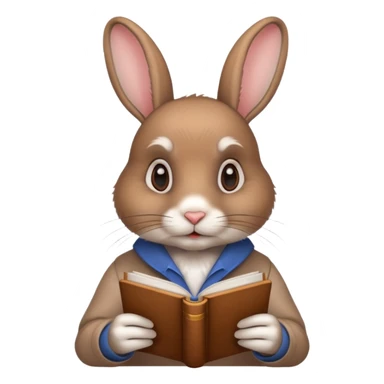 A rabbit soing Time-Intensive Manual Research sticker