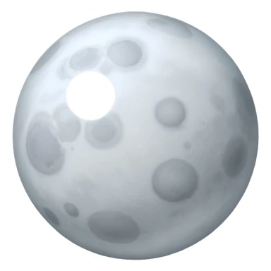Venus planet emoji, pale grey sphere, gentle blurred haze, soft cloudy appearance, simple and round, no text sticker