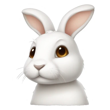 White bunny with brown dots sticker