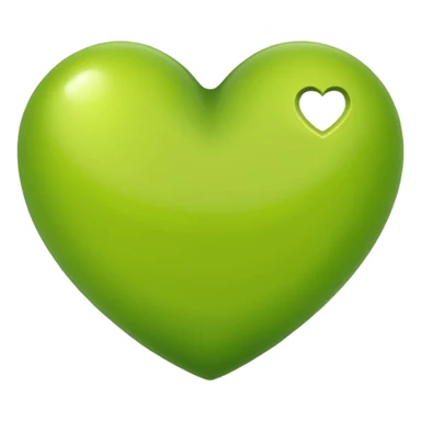 Lime colored heart sticker