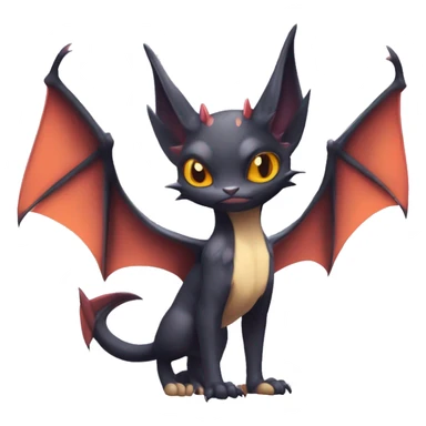  Kawaii Edgy Cool Beautiful Noivern-Nargacuga-Litten-Bat-Cat full body sticker