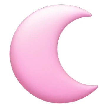 Pink crescent moon with sparkly white clouds sticker