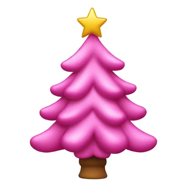 Christmas tree with pink deko sticker