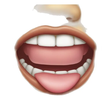 Smiley biting lip sticker