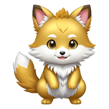 Shiny Cute Chibi Anthro Sona Fakemon Full Body sticker