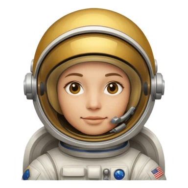 an golden astronaut without helmet sticker