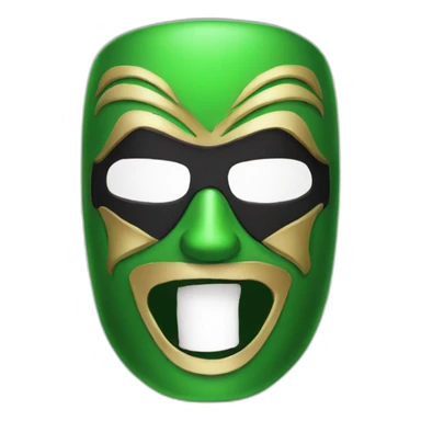 The mask whit beer sticker