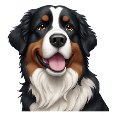 bernese mountain dog winter sticker