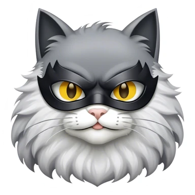 a kind cat wearing a batman mask sticker