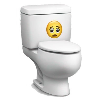 toilet with protruding head sticker