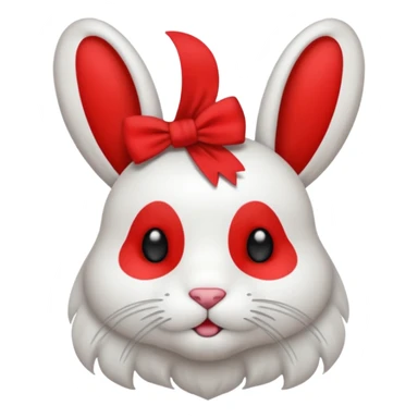 Conejo con un lazo sticker