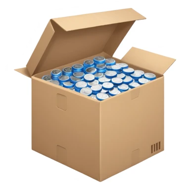 blue coins credit in a cardboard package sticker