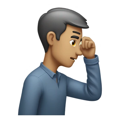 A person who is trying to hear what is being said to him, so he decides to put his hand behind his ear to help me hear. sticker