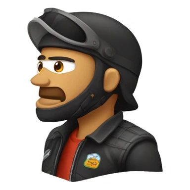 HOMEM DE MOTO CAVANHAQUE sticker