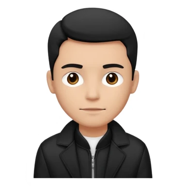 balck and white photo man in jacket sticker