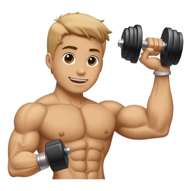 Flexed arm with a dumbbell  sticker