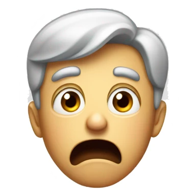 a shocked and horrified face that looks a 100 years old sticker