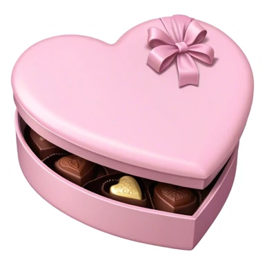 Pastel pink heart shaped box with chocolates in it sticker