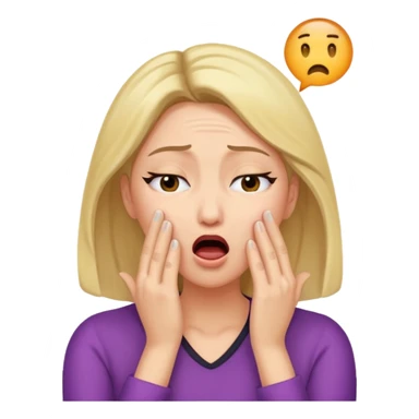 Actress shocked faint backwards with hand on forehead, mouth open, eyes closed sticker