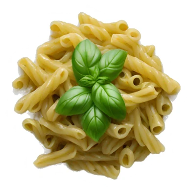 pesto pasta on a white plate sticker
