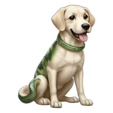 dog with snake skin sticker