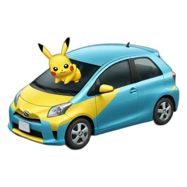 Toyota Aigo pikachu sticker