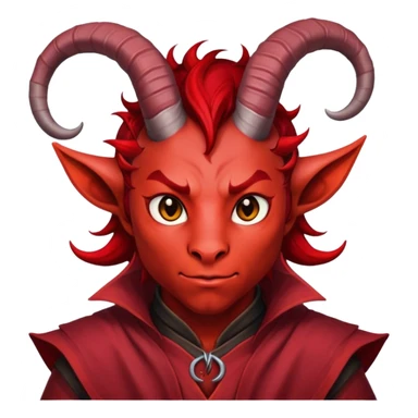 dnd male character tiefling and cloth sticker