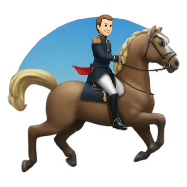 Macron sur un dauphin  sticker