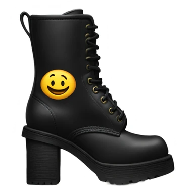one black dr.marten high heel boot sticker