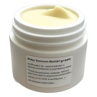 body moisturizer cream pot with label sticker