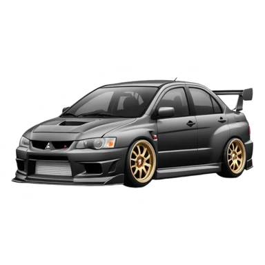 mitsubishi lancer evo stanced sticker