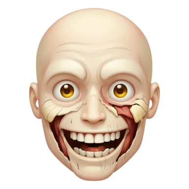 Dead inside peeling happy face away to reveal dead face sticker