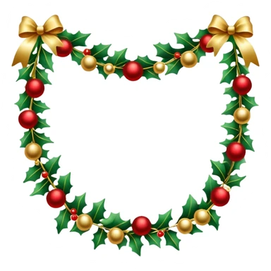 decorative holiday garland sticker