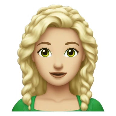 bulgarian blonde woman green eyes traditional top sticker
