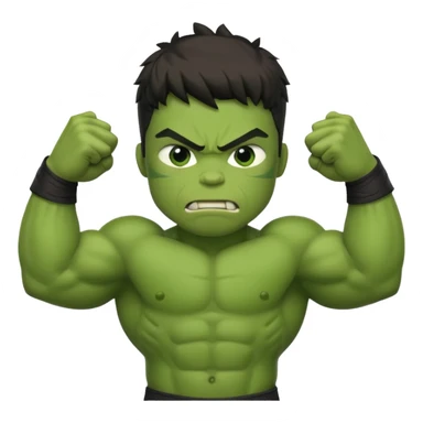 kid hulk flexing arms sticker