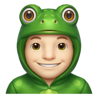 man fair in frog costume  sticker
