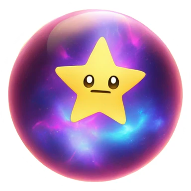 astral projection explosive star contained inside a ball sticker