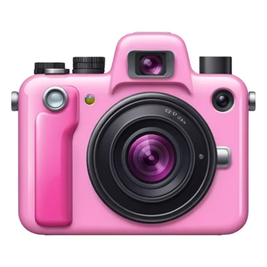 Camera in pink colour sticker