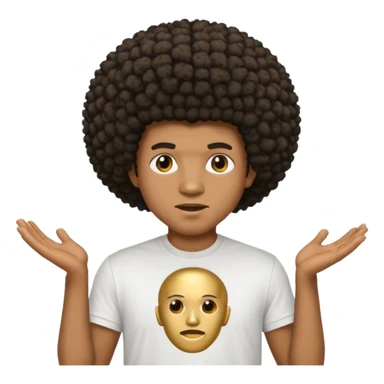 Black seventeen man  with a afro haircut and grille in his teeths sticker