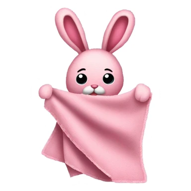 pink raggedy bunny security blanket sticker