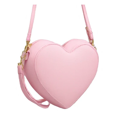 Baby pink heart shaped crossbody bag sticker